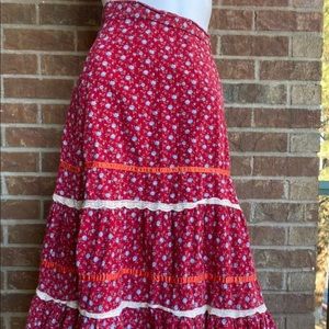 Gunne sax style prairie skirt